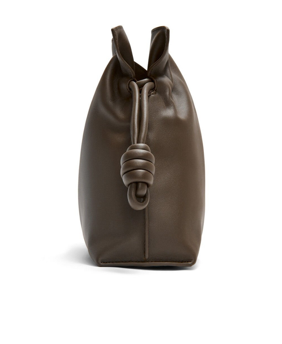 Loewe Flamenco Medium Clutch Bag In Napa Leather In Brown