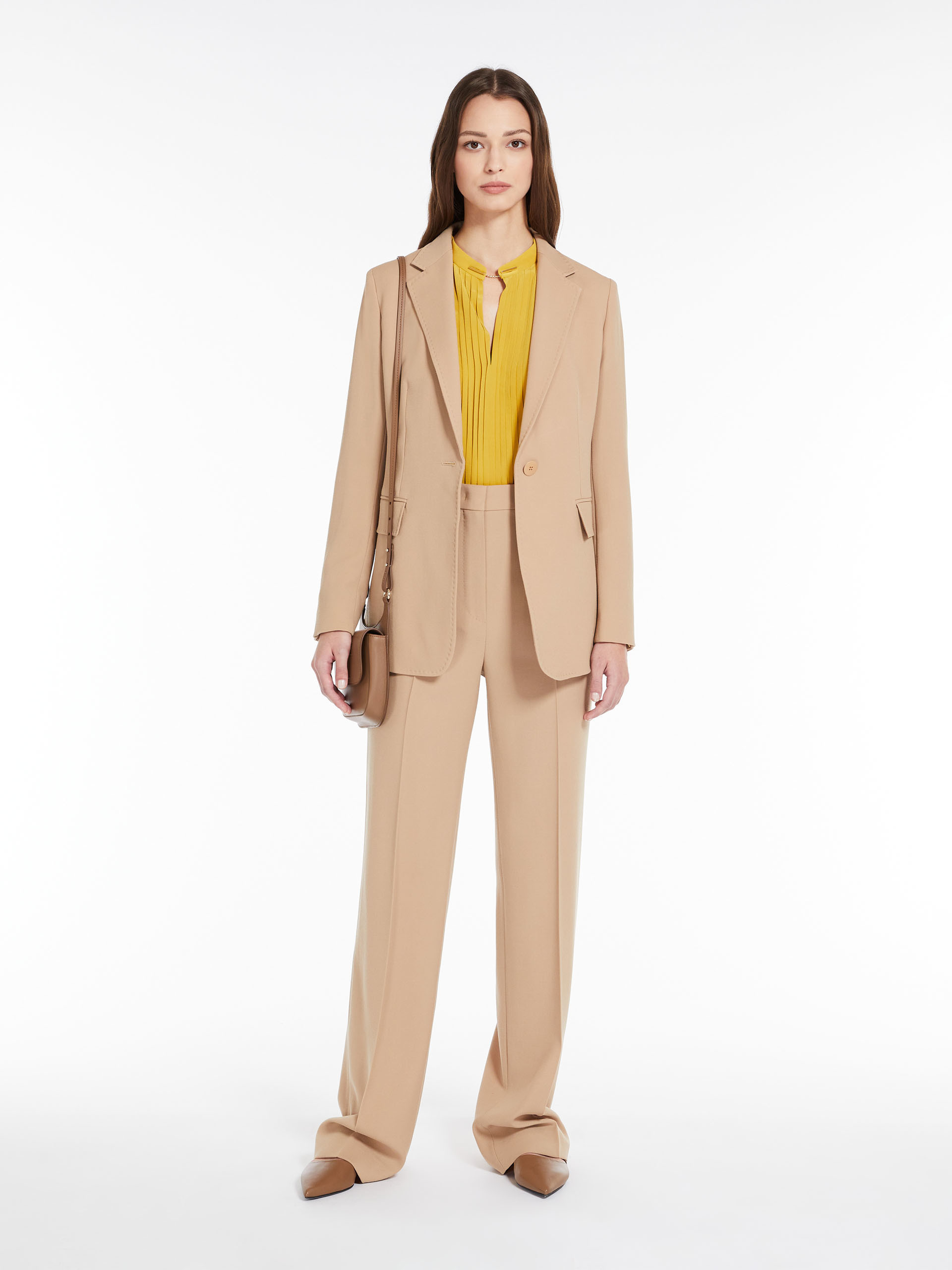 Max Mara Logo Casual Pants In Nude