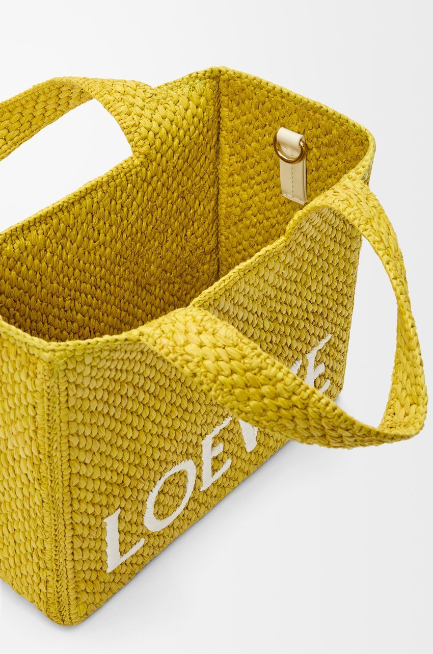 Shop Loewe Small Font Tote Bag In Yellow