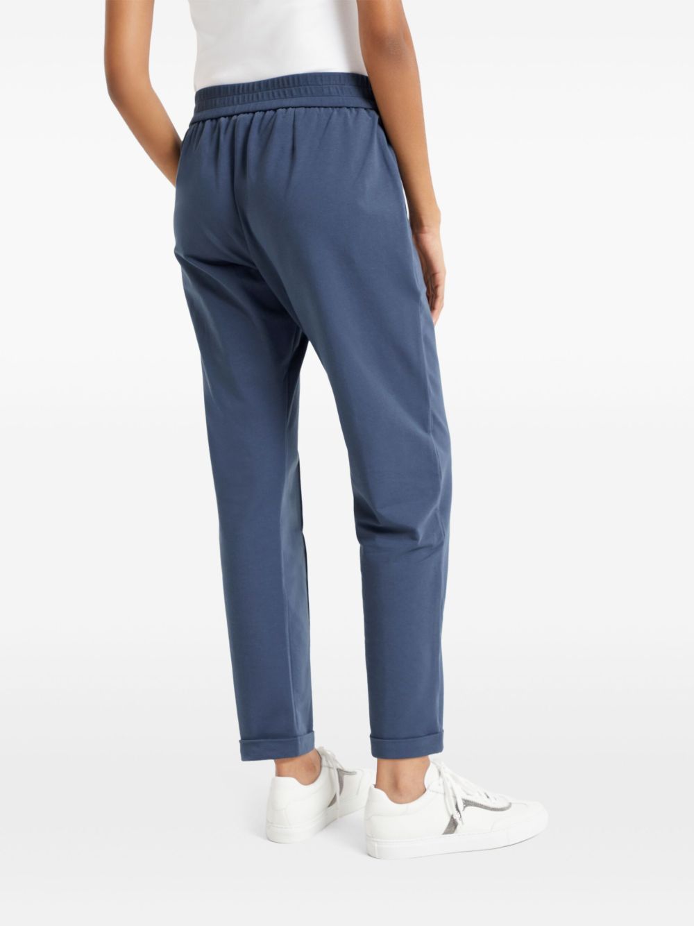 Brunello Cucinelli Drawstring Track Pants In Blue