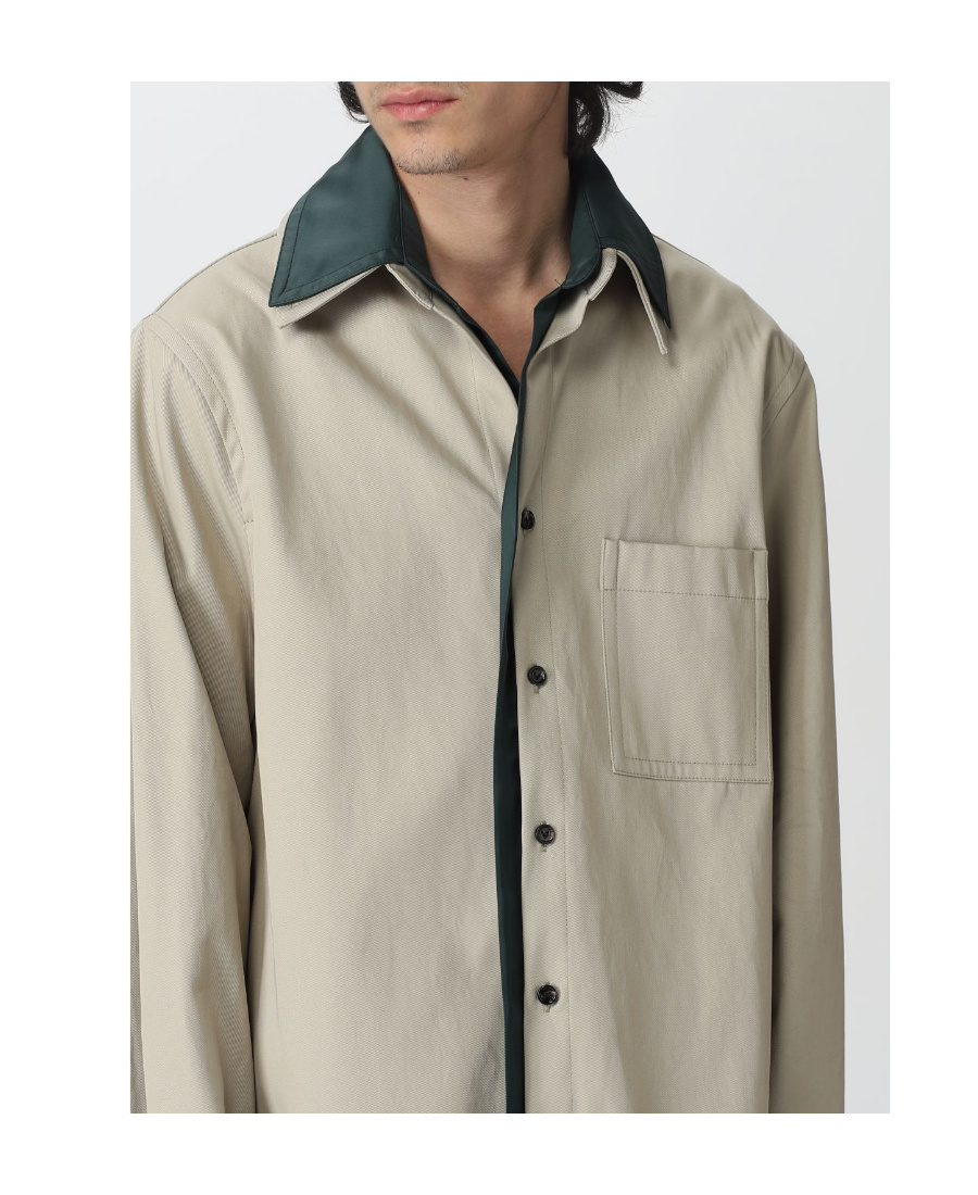 Bottega Veneta Logo Long-sleeved Shirt In Nude