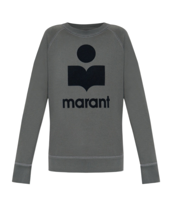 Isabel Marant Étoile Round-collar Long-sleeve Hoodie In Black