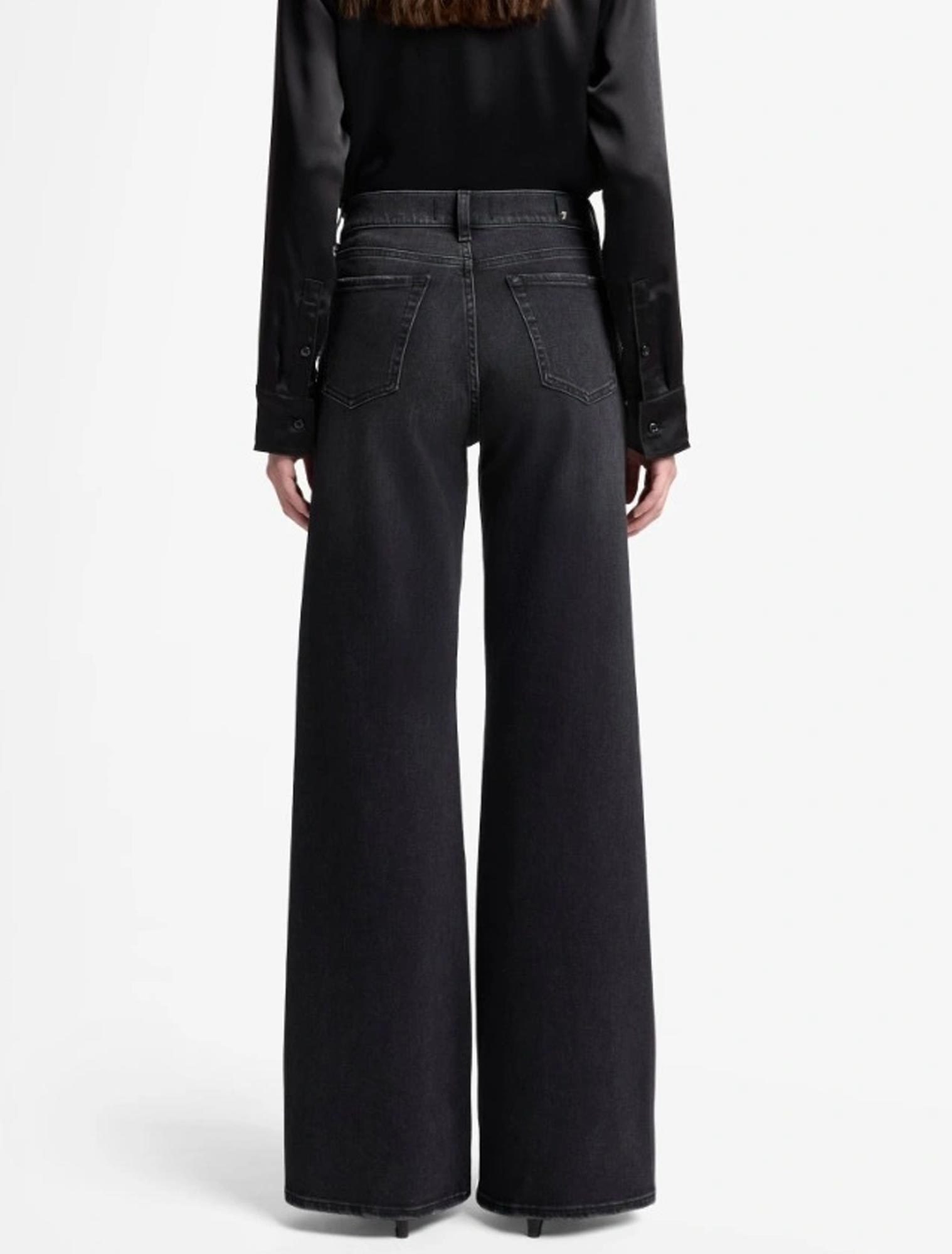7 For All Mankind High-waisted Jeans In Black