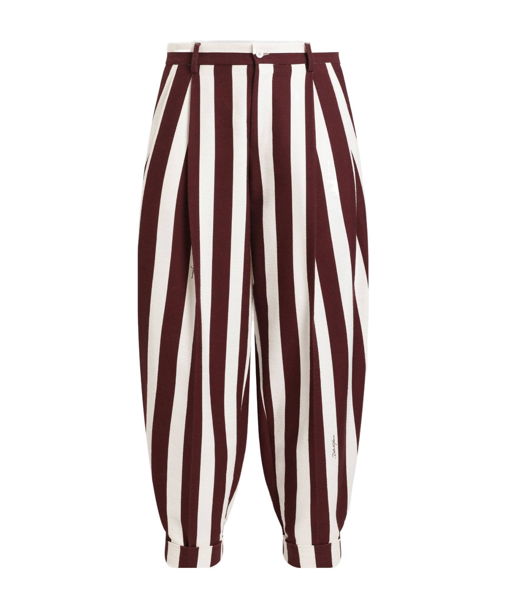 Dolce & Gabbana Striped Tapered Trousers In Multicolor