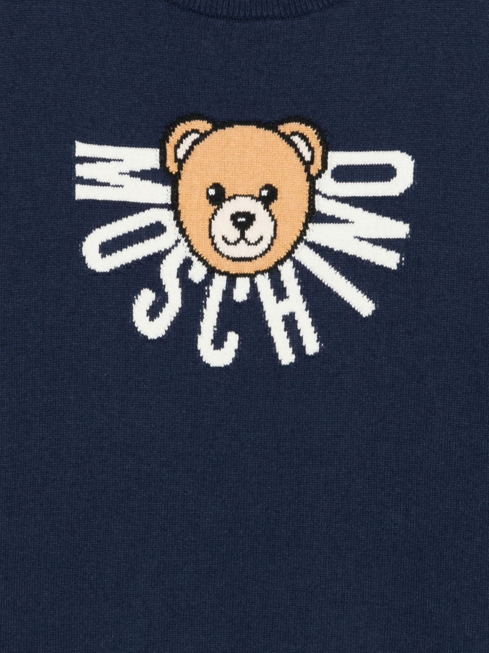 Moschino Teddy-logo Sweater In Blue