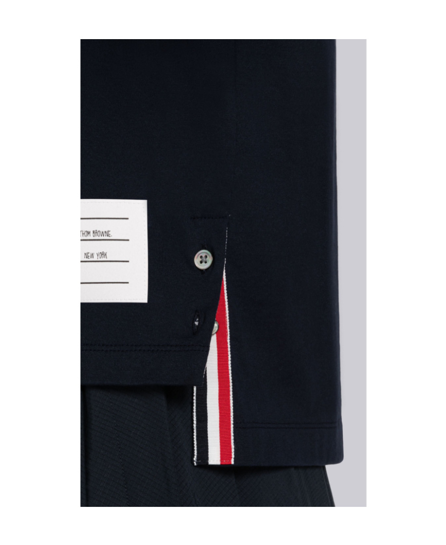 Thom Browne Rwb Tab Cotton T-shirt In Black