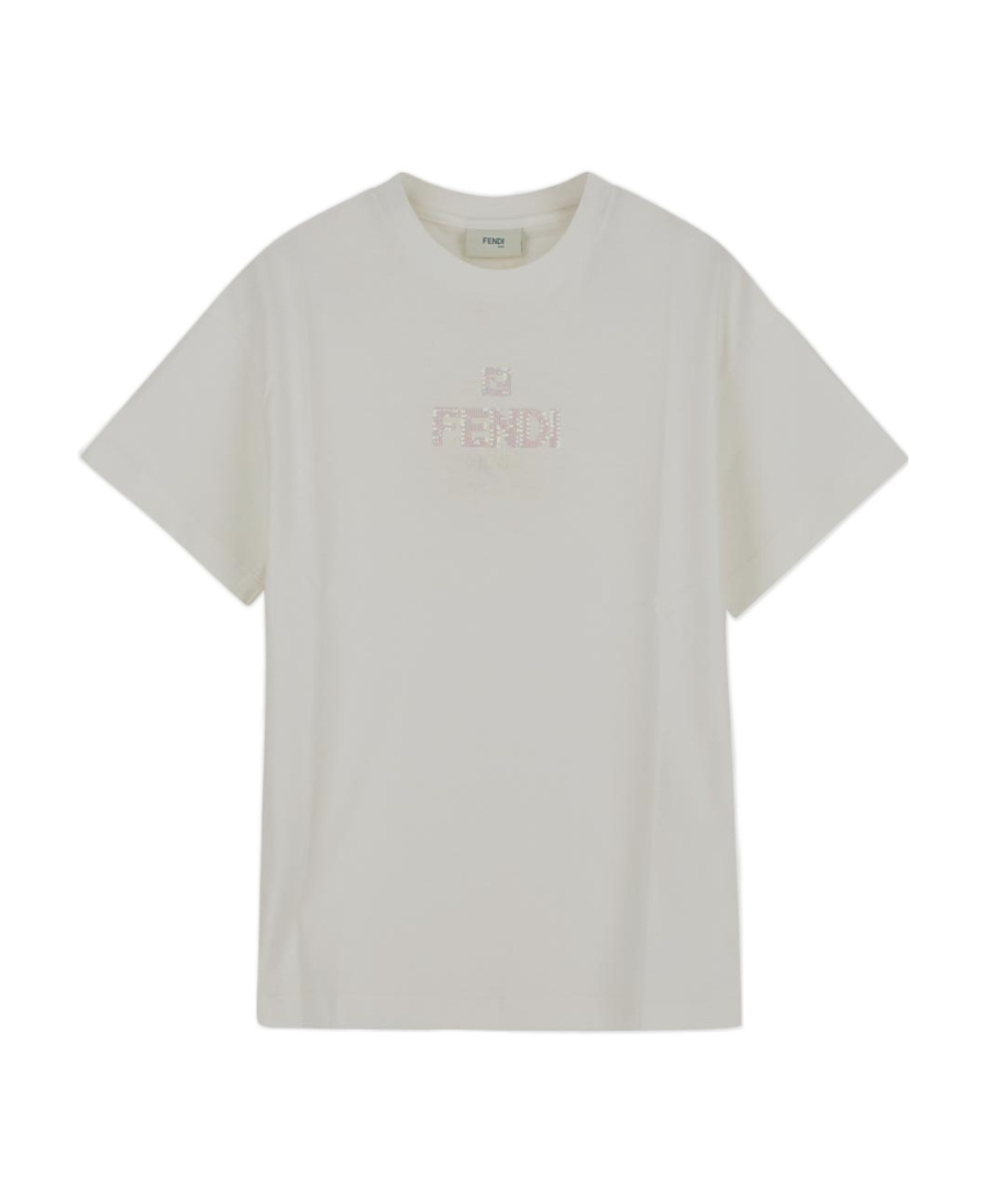 FENDI LOGO-PRINT COTTON T-SHIRT