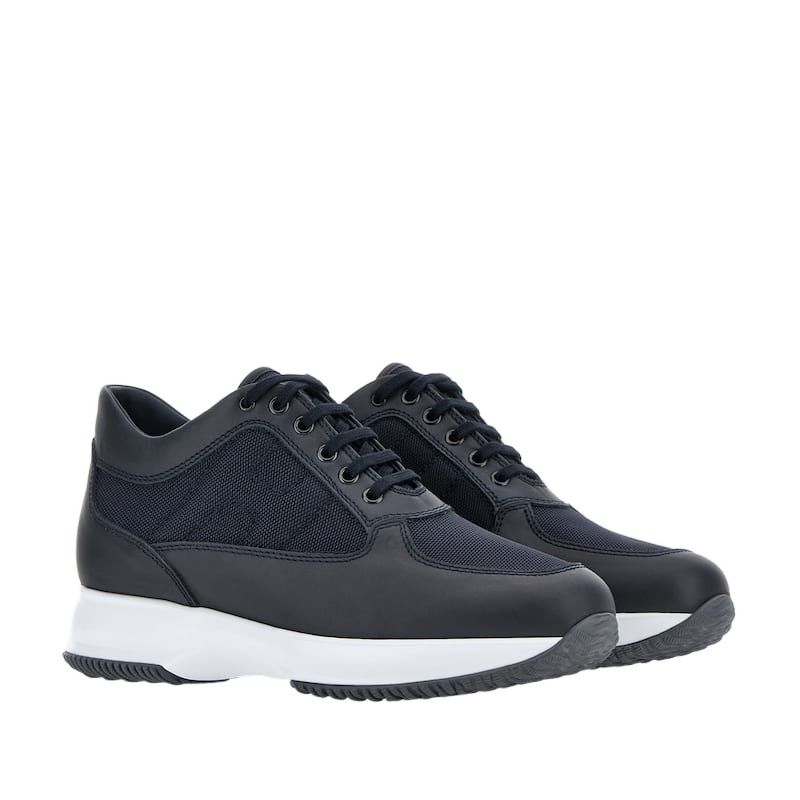 Hogan Interactive Lace-up Sneakers In Black