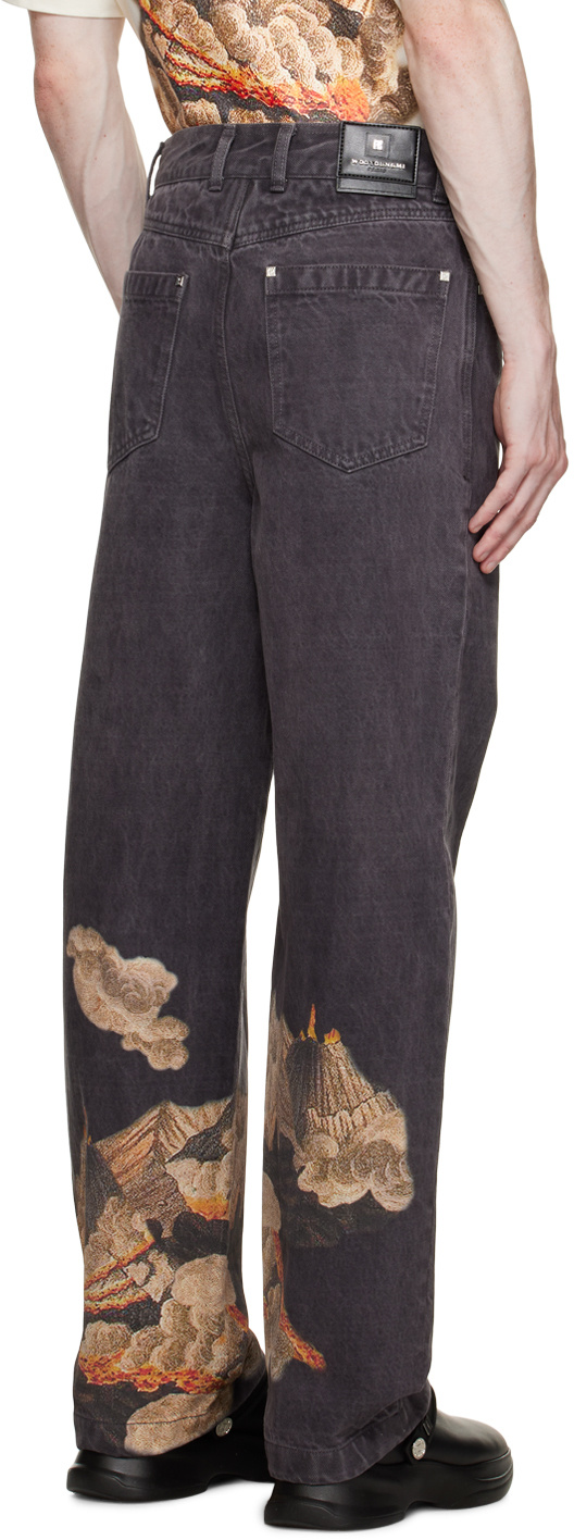 Wooyoungmi Gray Volcano Jeans In Brown