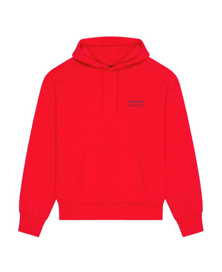 Givenchy 4g Plush Hoodie In Red