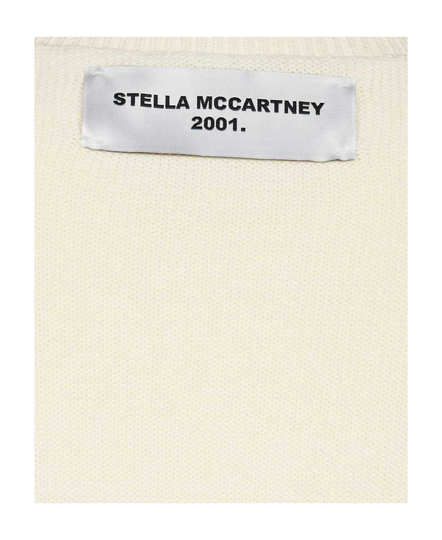 Stella Mccartney Short Knitted Sweater In White