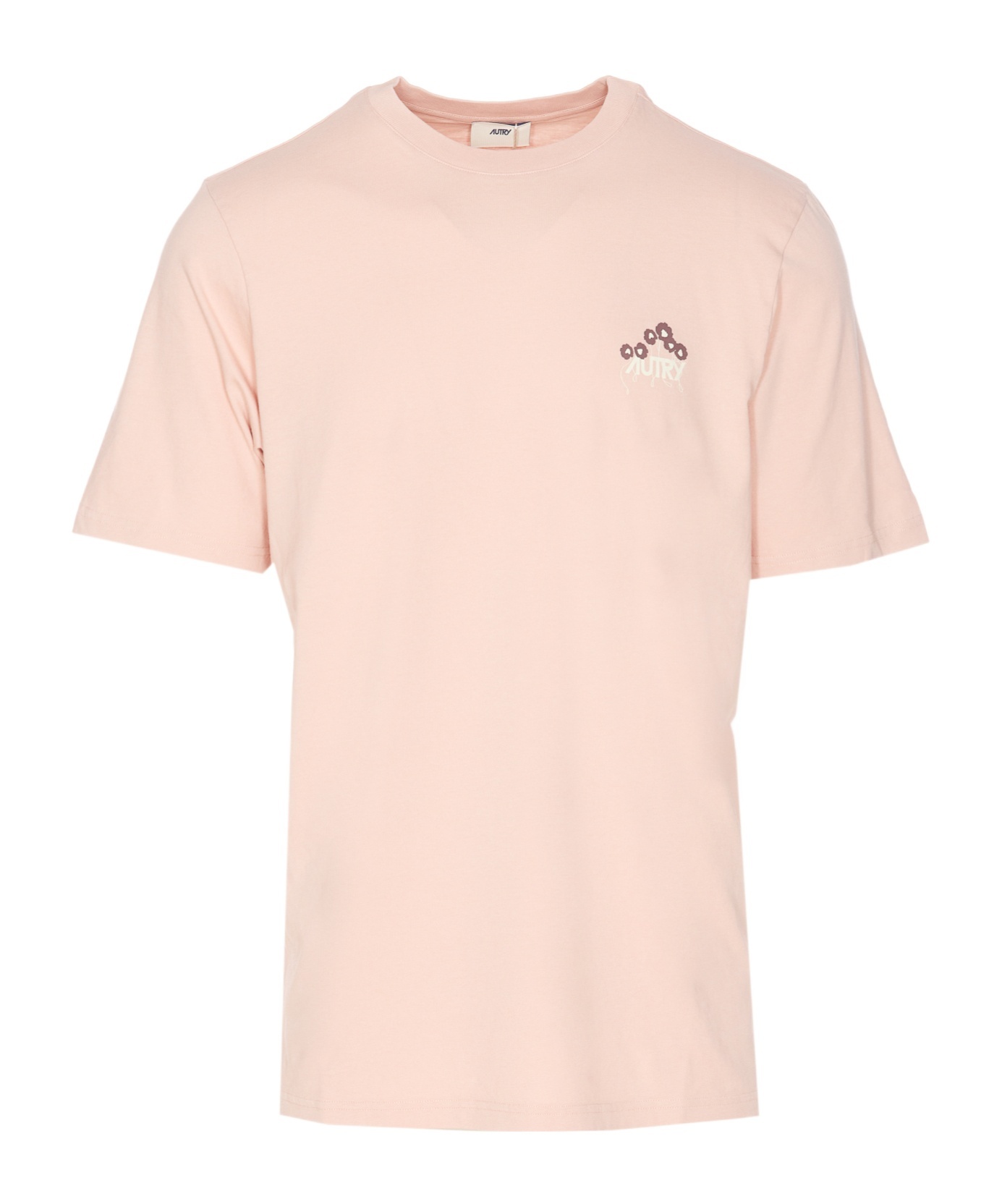 Autry Crew Neck Graphic Print Short Sleeves T-shirt In Nude