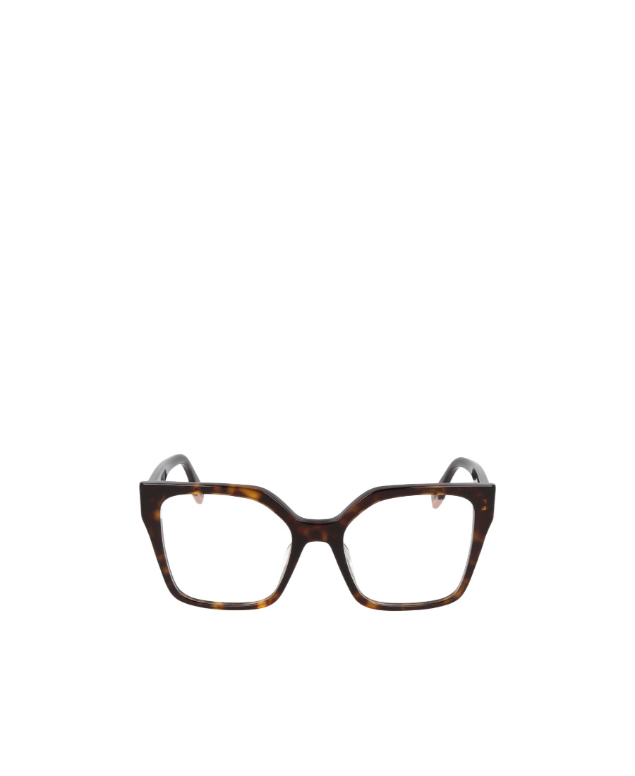 Fendi Logo-lettering Cat-eye Frame Glasses In Black