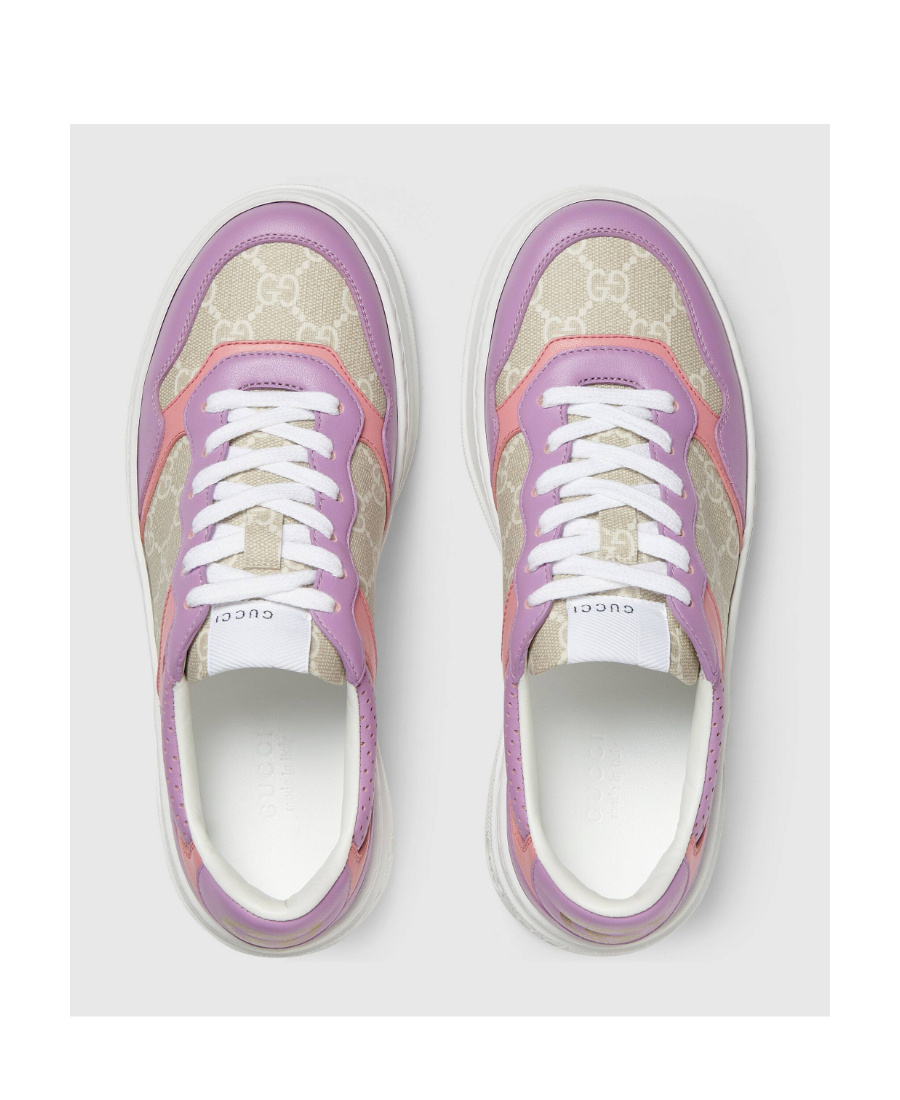 Gucci Multi-panel Lace-up Sneakers In White