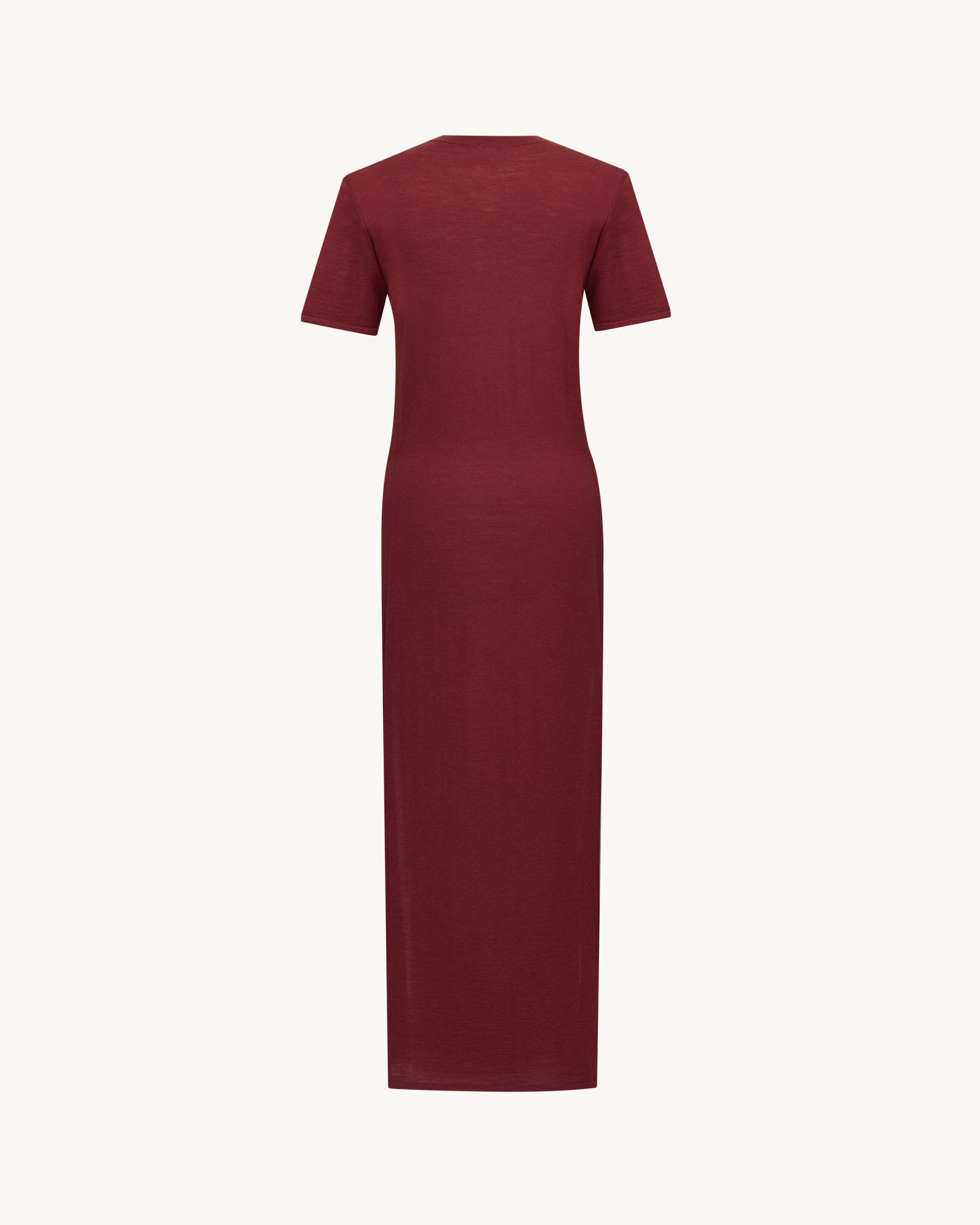 Saint Laurent Short-sleeved Dress In Red