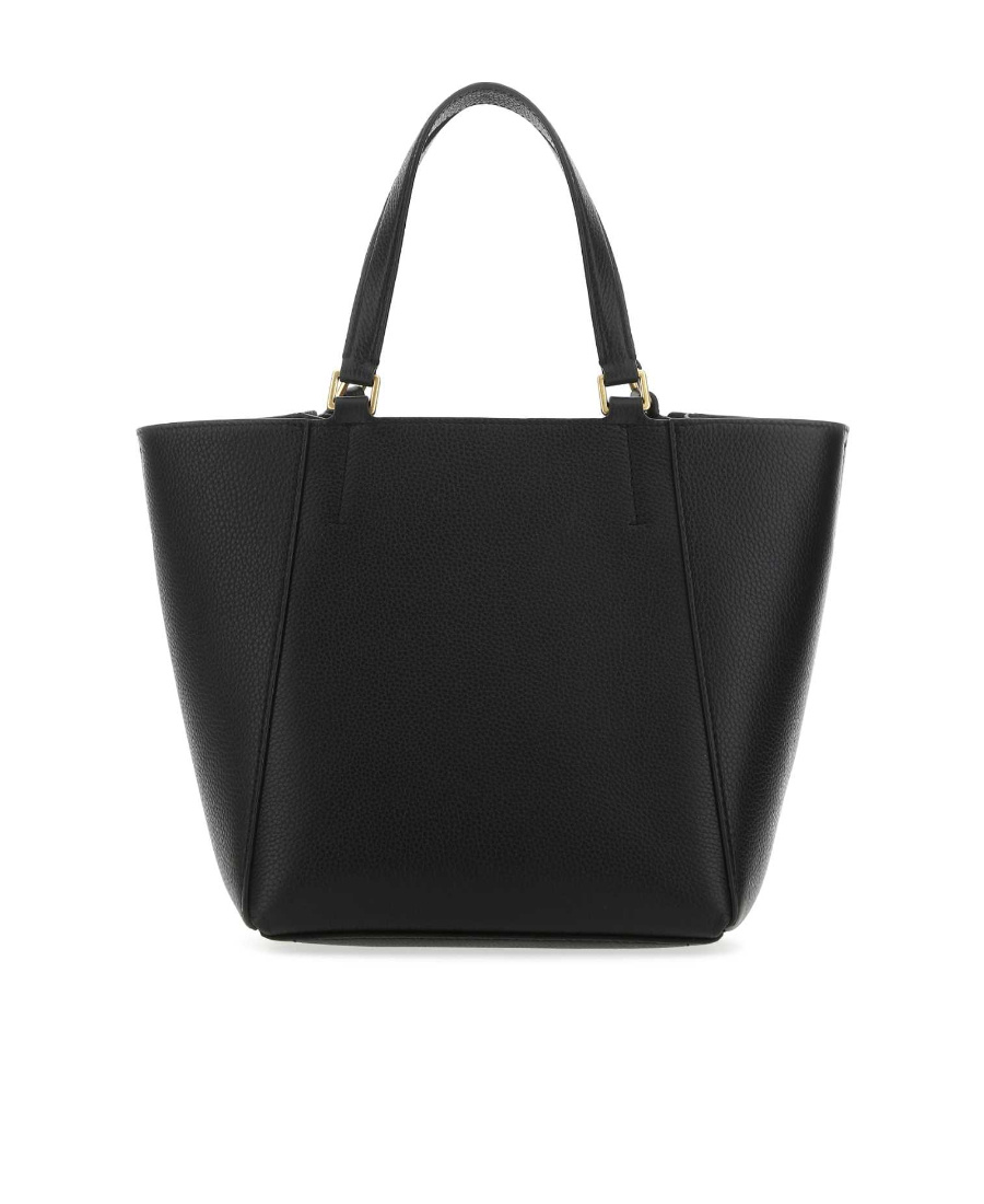 Tory Burch Logo-patch Detail Tote Bag In Black