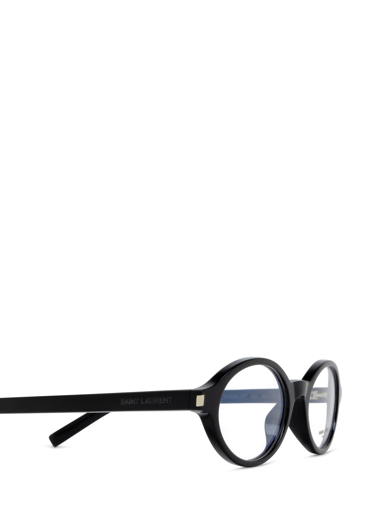 Saint Laurent Jeanne Oval-frame Acetate Glasses In Black
