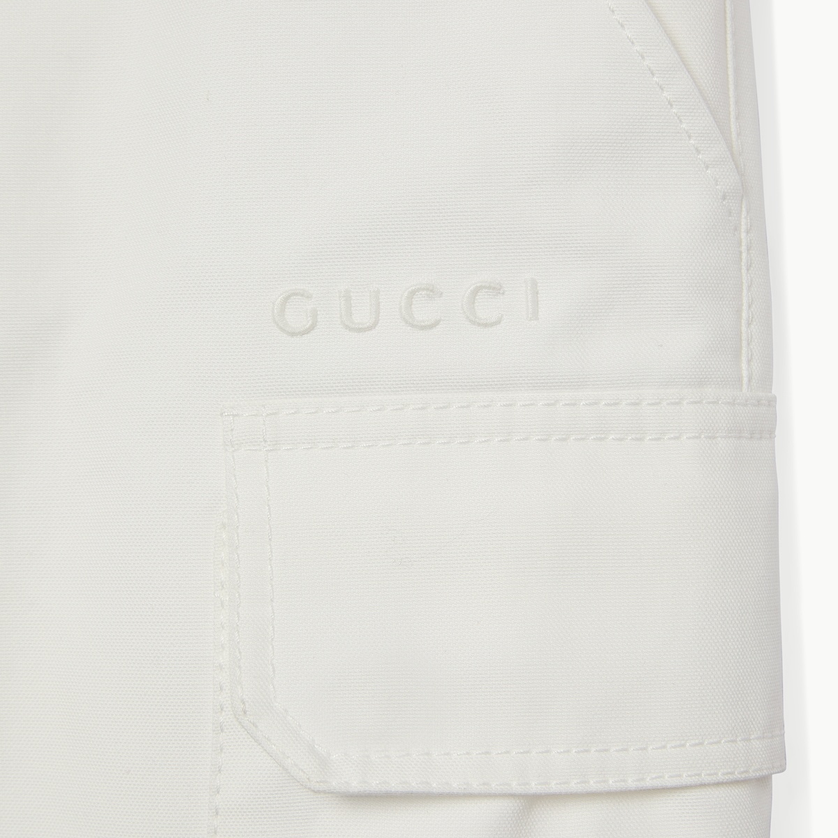 Gucci Light Cotton Canvas Cargo Pants In Neutral