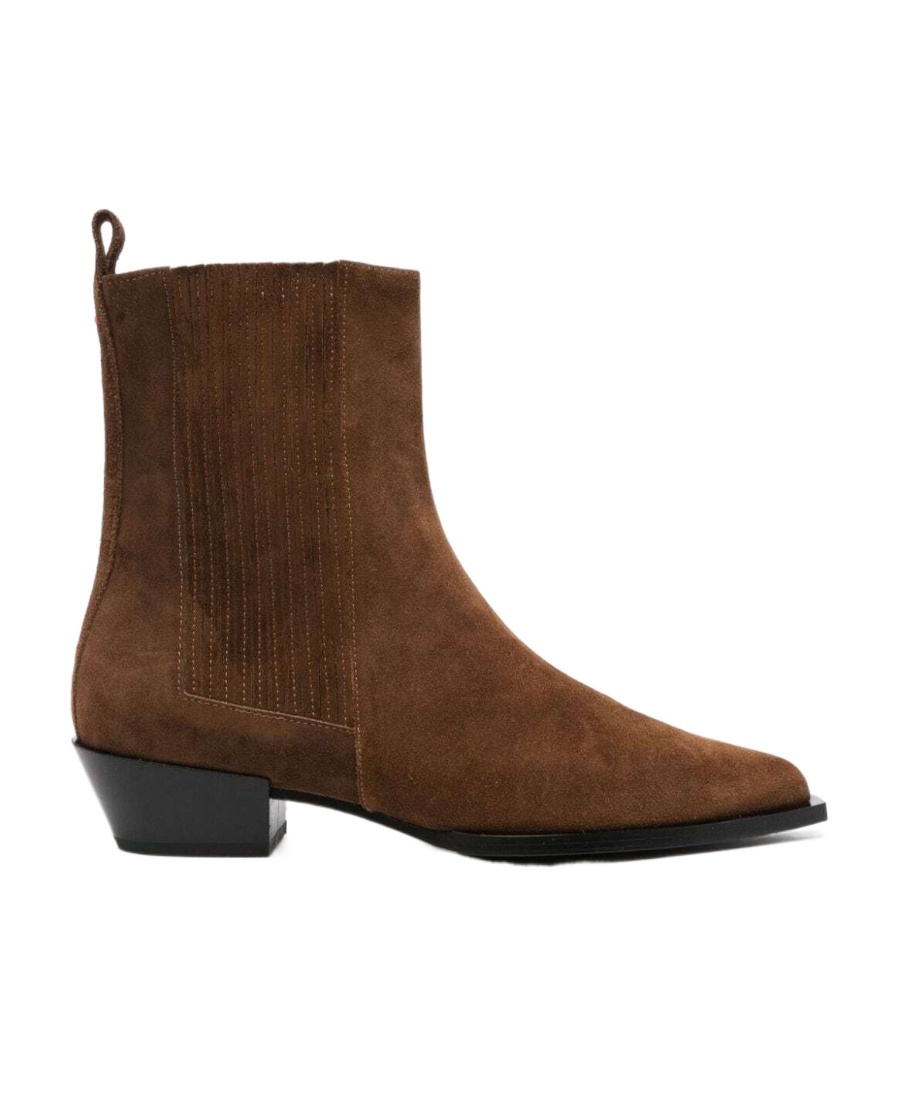 Aeyde 40mm Belinda Suede Ankle Boots In Brown