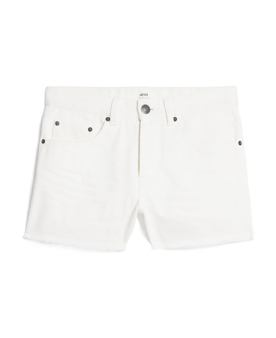 AMI ALEXANDRE MATTIUSSI STRAIGHT-LEG DENIM SHORTS