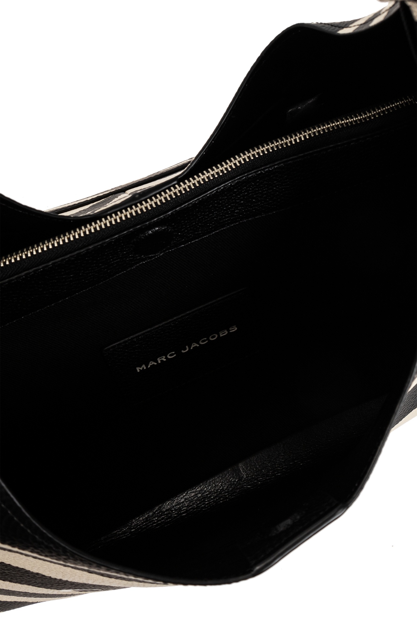 Marc Jacobs The Zebra Printed Sack Shoulder Bag In Black