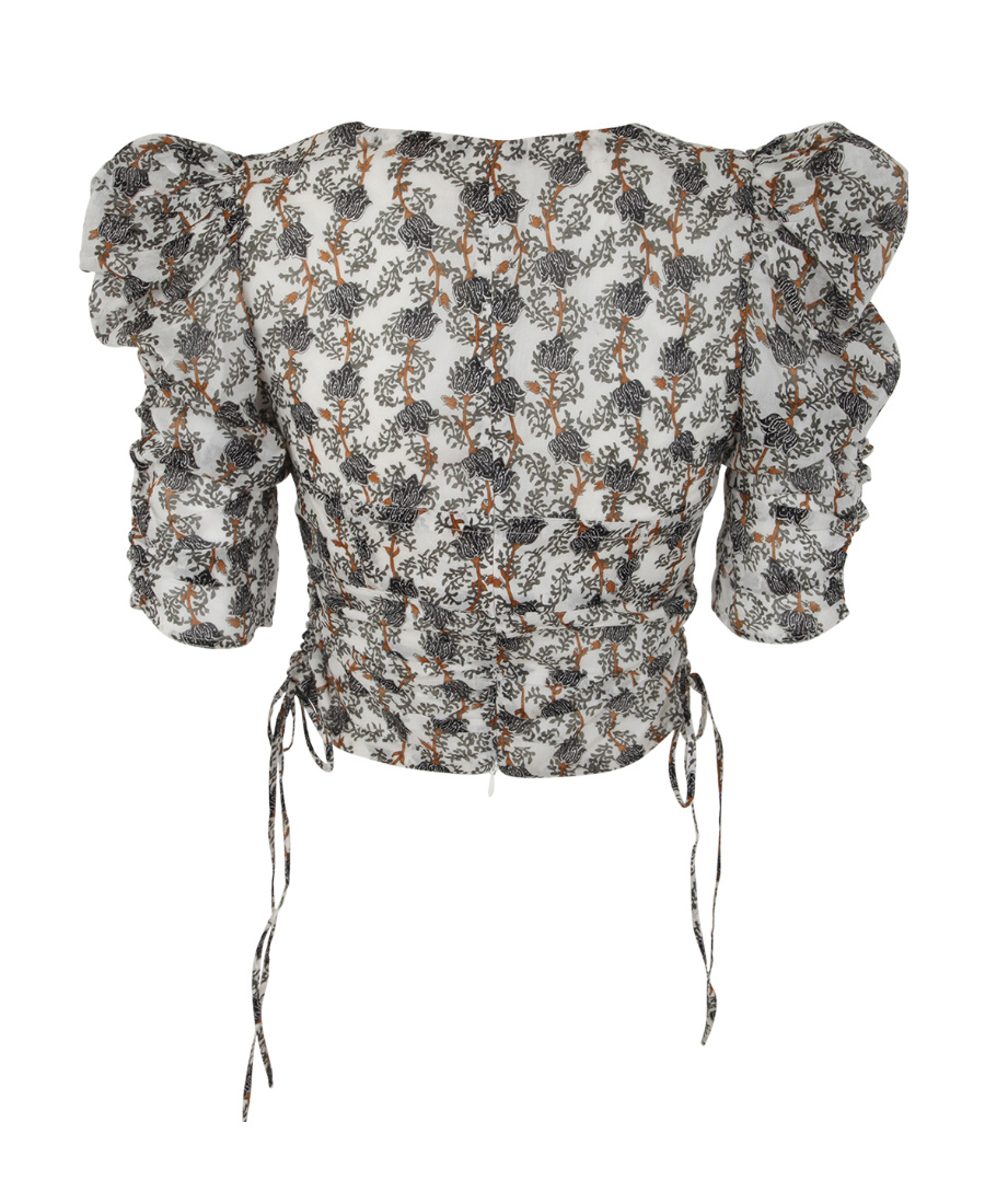 Isabel Marant Étoile Galaor Organic Cotton Blouse In Gray