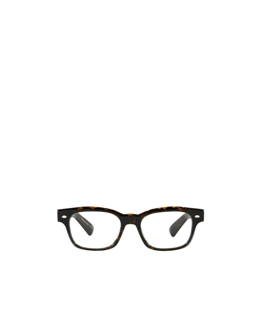 Oliver Peoples Tortoiseshell-effect Rectangle-frame Glasses In Black