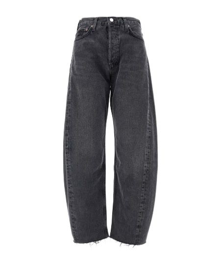Agolde High-waisted Straight-leg Jeans In Black
