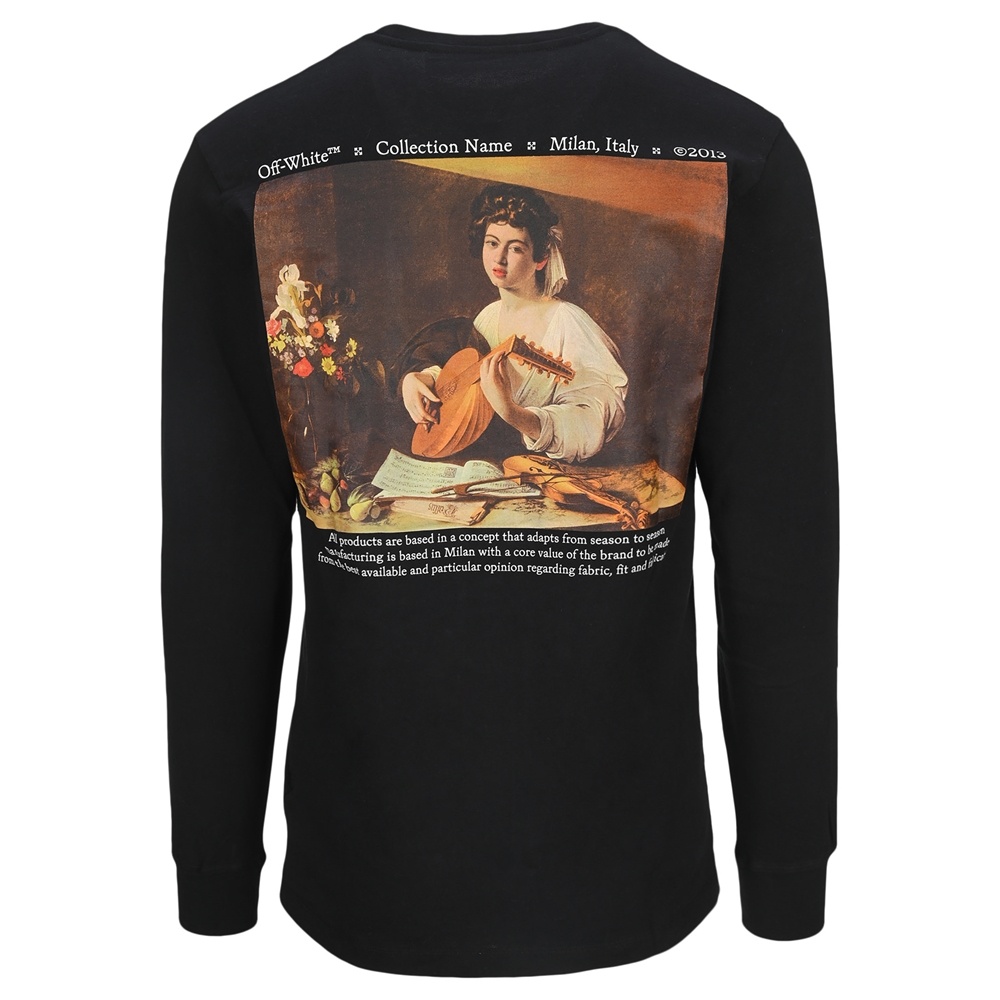 Off-white Fw21 Caravaggio Painting Solid Color Long Sleeves Ordinary Version Black In Black
