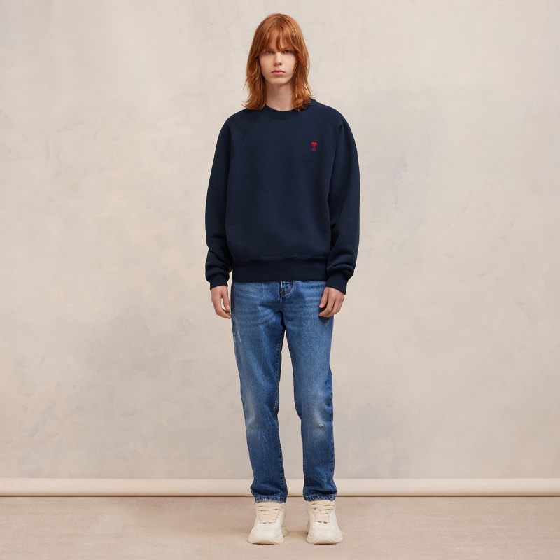 Ami Alexandre Mattiussi Ami Paris De Coeur Sweatshirt In Blue