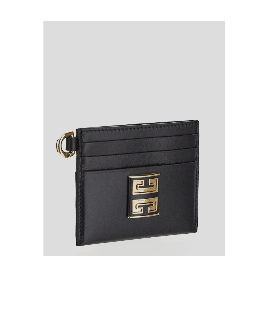 Givenchy 4g-plaque Leather Cardholder In Black