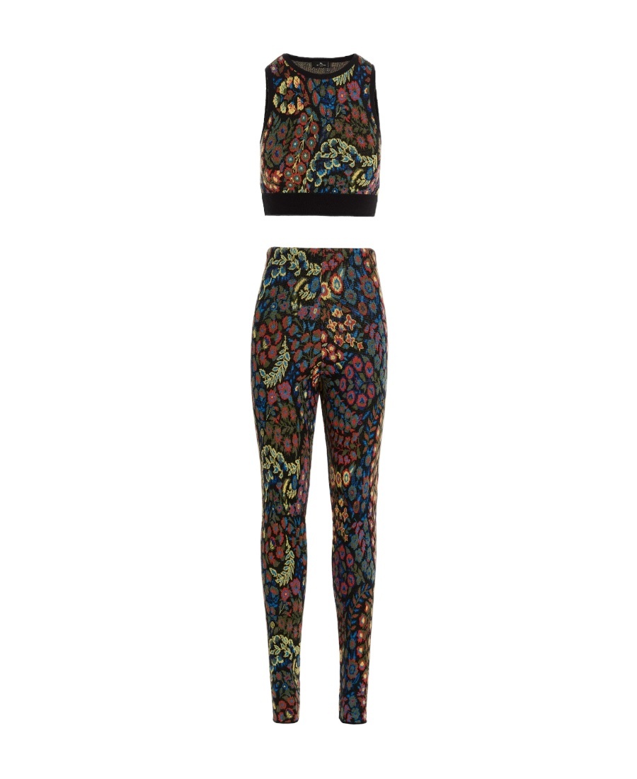 Etro Women's Jacquard Wool Blend Top And Leggings In Black