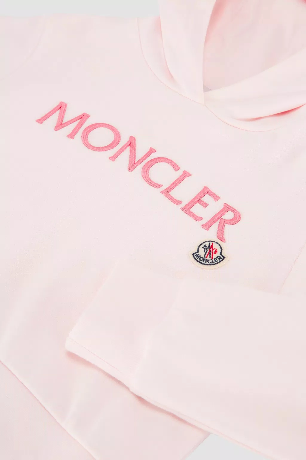 Moncler Embroidered Sweater With Logo In Pink