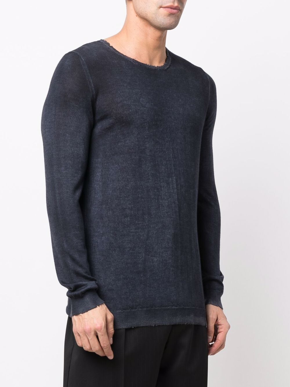 Avant Toi Round Neck Pullover In Black