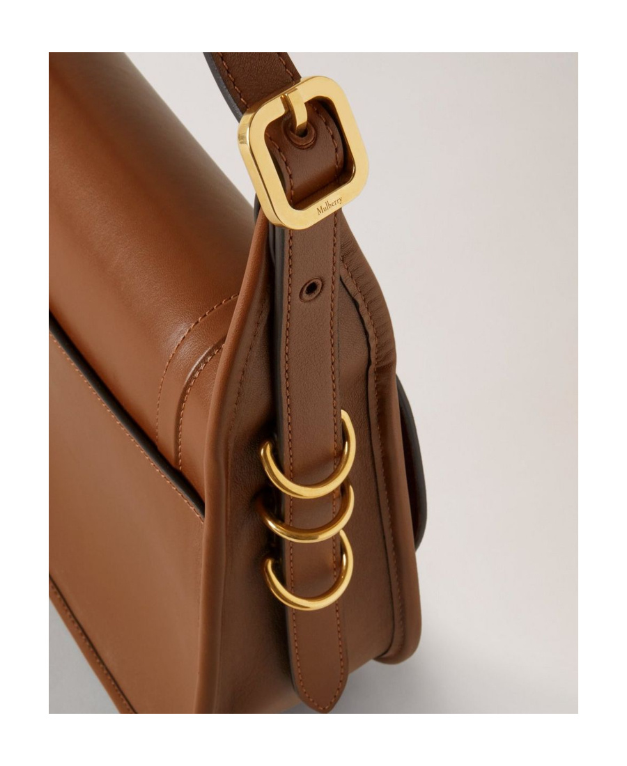 Mulberry Logo-plaque Leather Satchel Bag In Brown