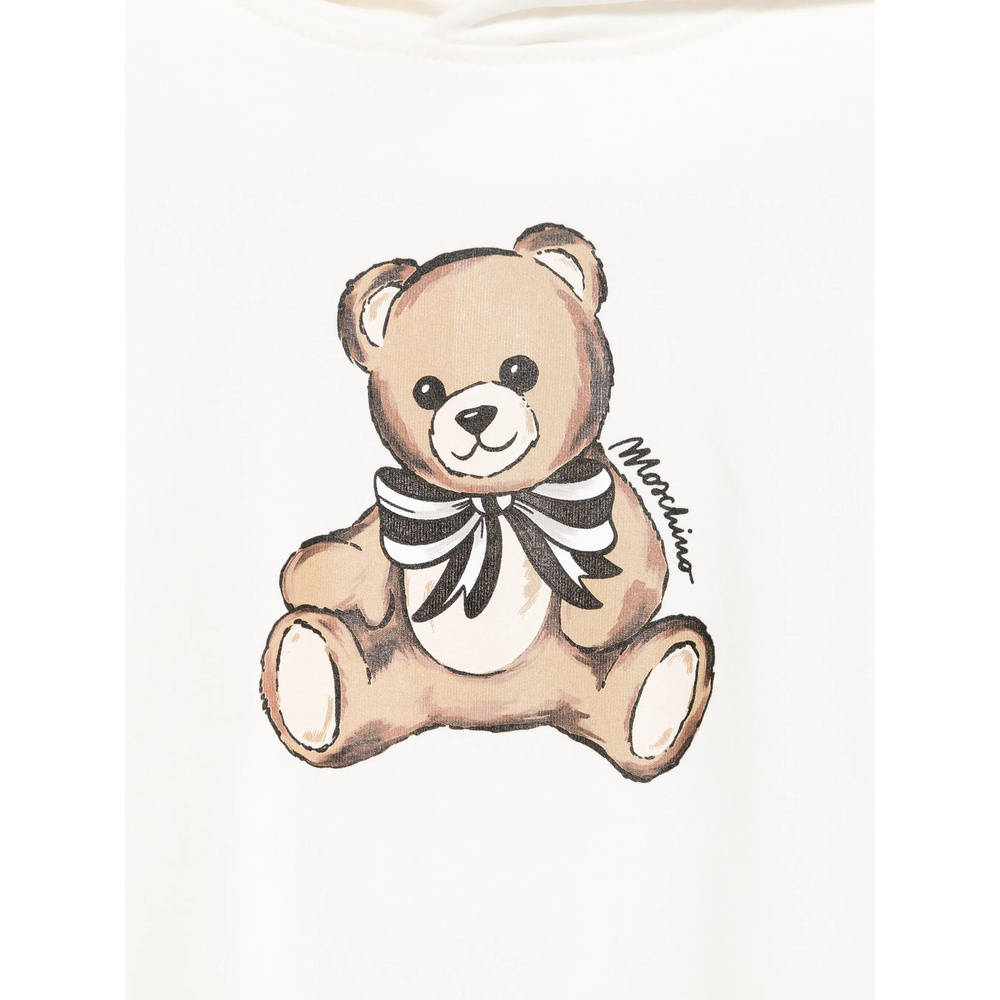 Moschino Teddy-print Hoodie In White