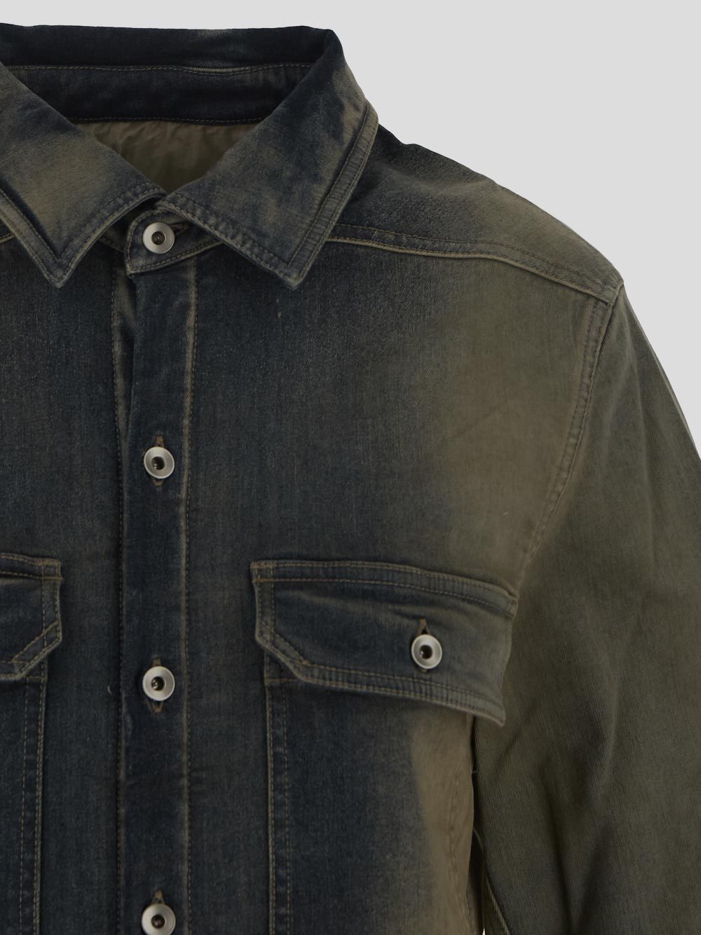 Rick Owens Drkshdw Long-sleeved Casual Jacket In Black