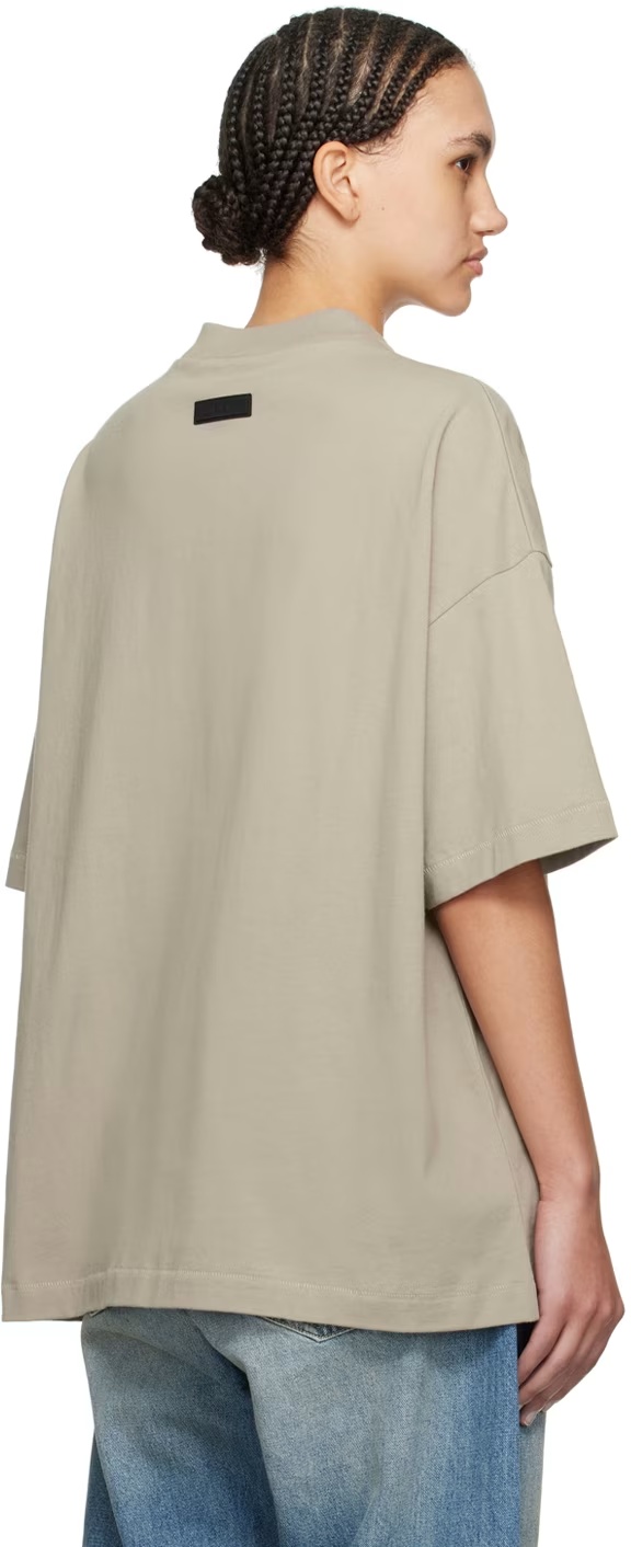 Essentials Open-necked Black Shirt In Nude