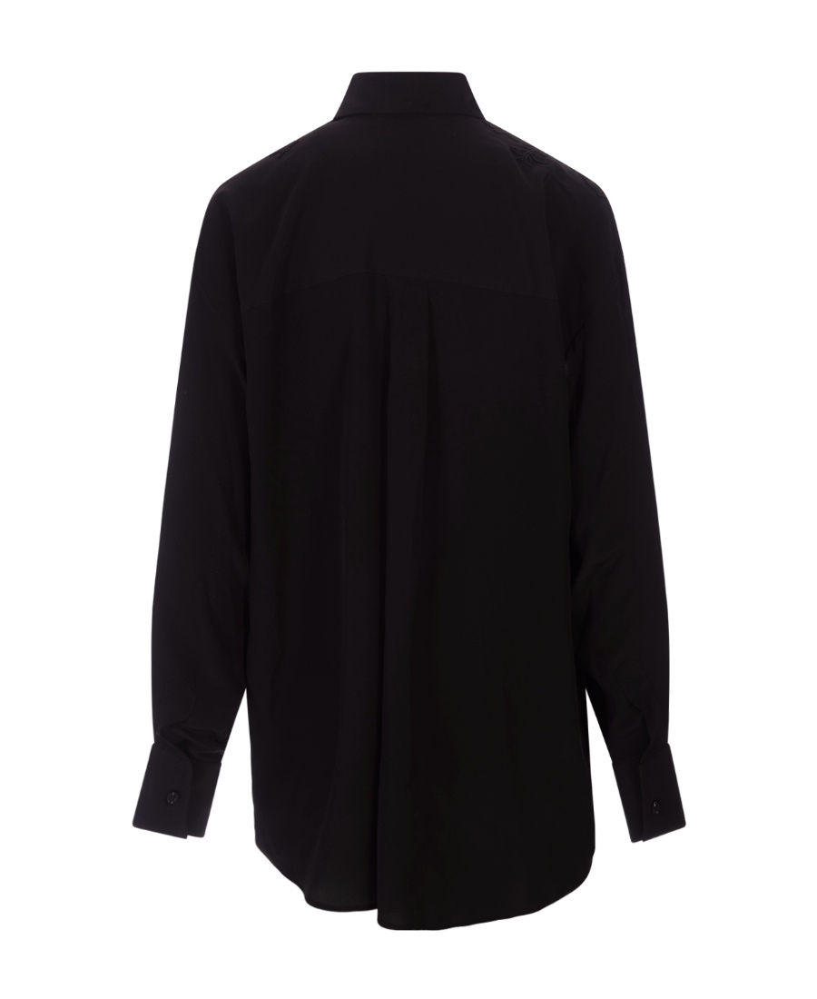 Ermanno Scervino Long Sleeve Button-down Shirt In Black