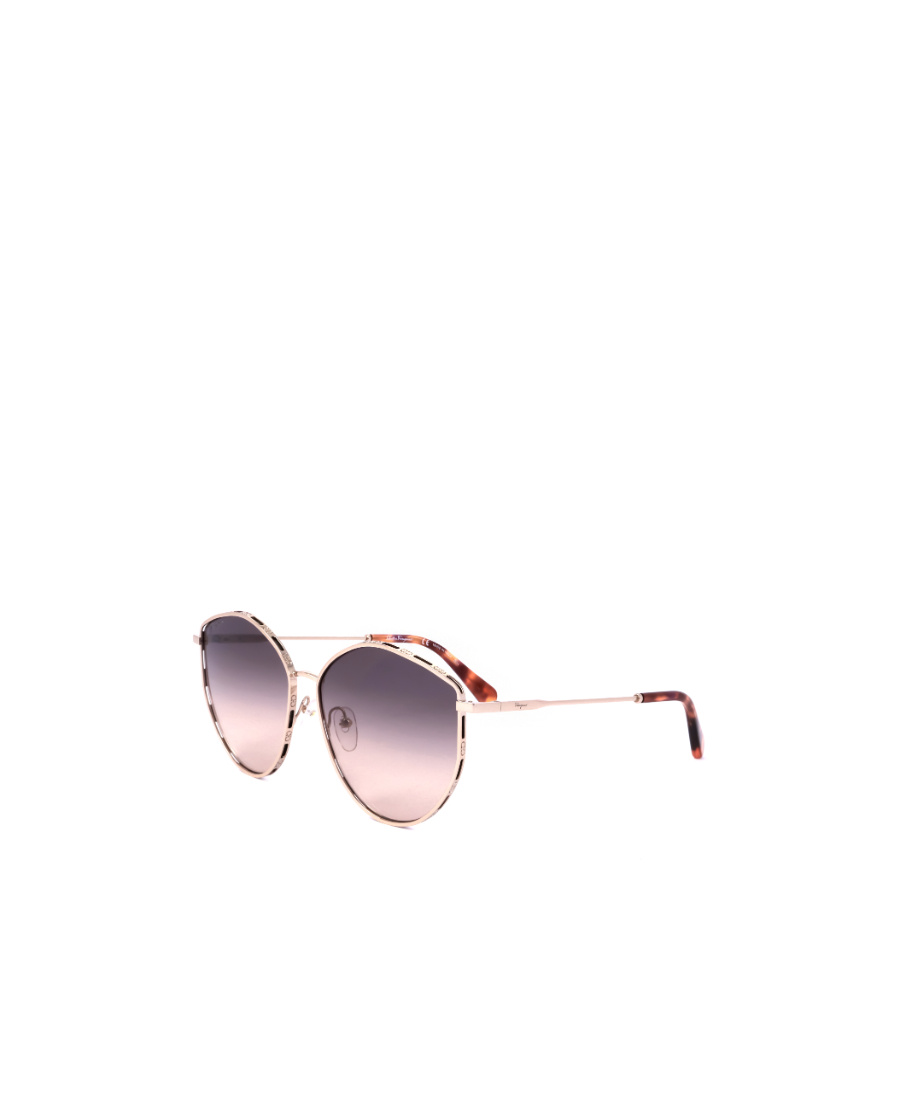 Ferragamo Salvatore  Eyewear Oval Frame Sunglasses In Pink