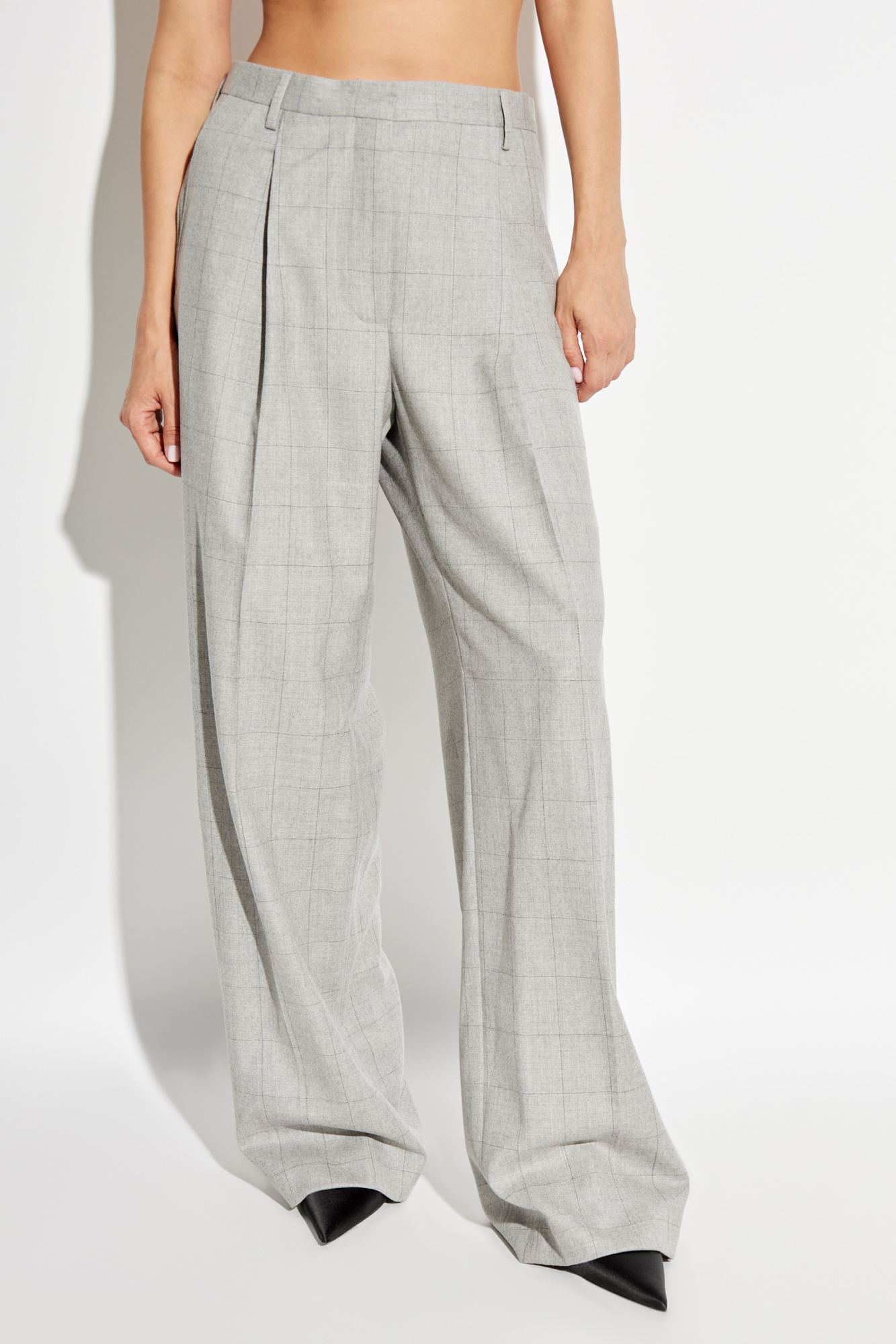 Dries Van Noten Belt-loop Casual Pants In Gray
