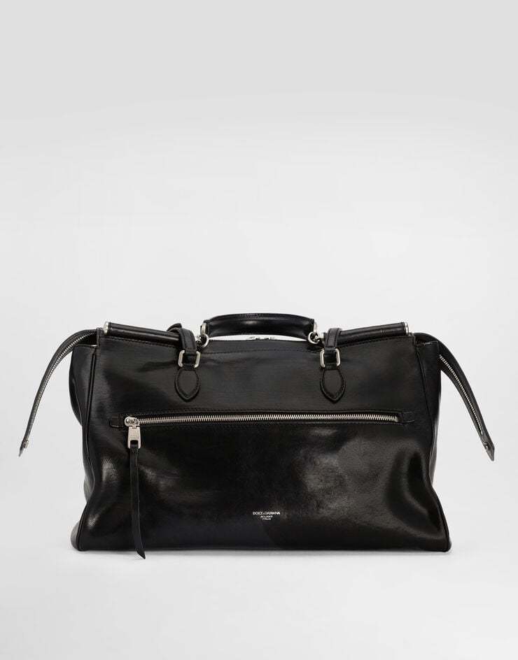 Dolce & Gabbana Zipper Shoulder Bag In Black