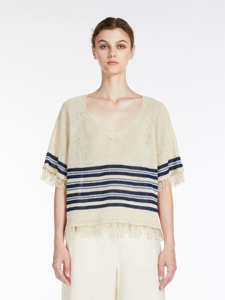 Shop Weekend Max Mara Logo Sweater In Nude