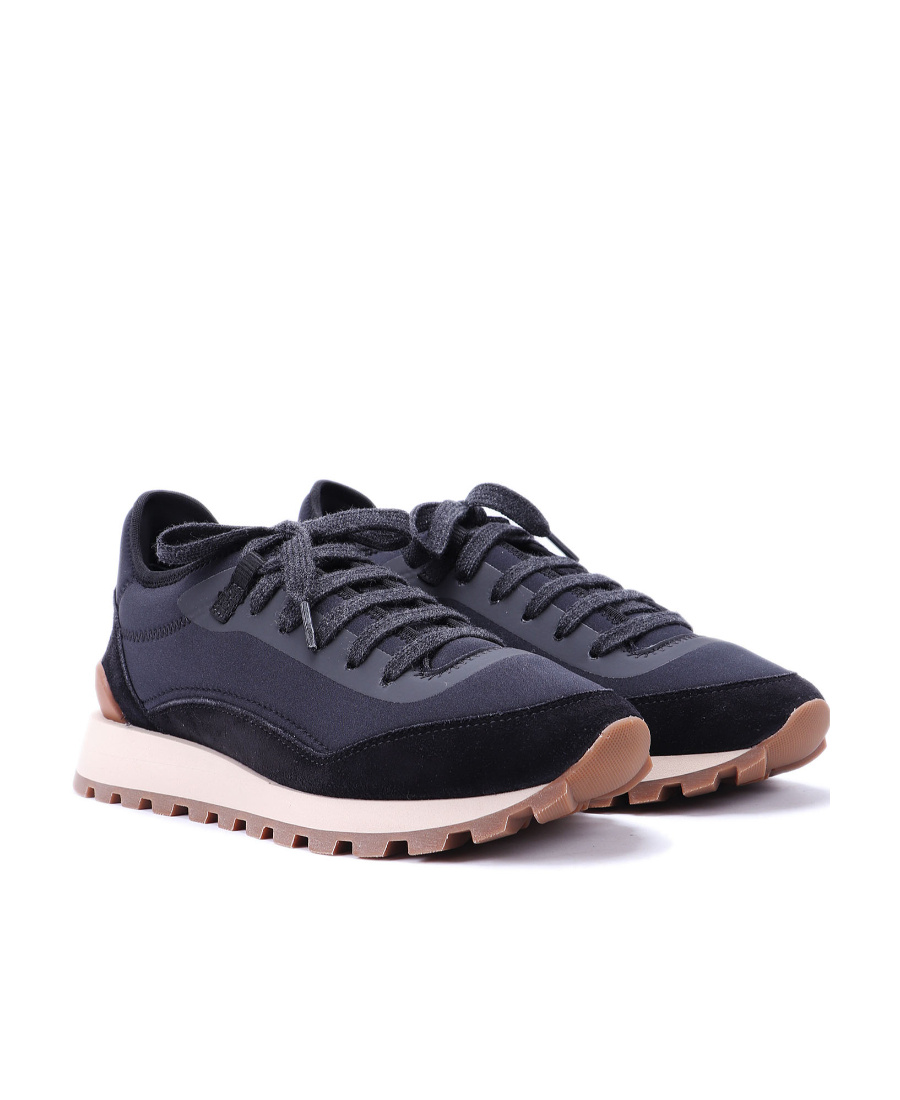 Brunello Cucinelli Round Head Lace-up Casual Sports Shoes In Black