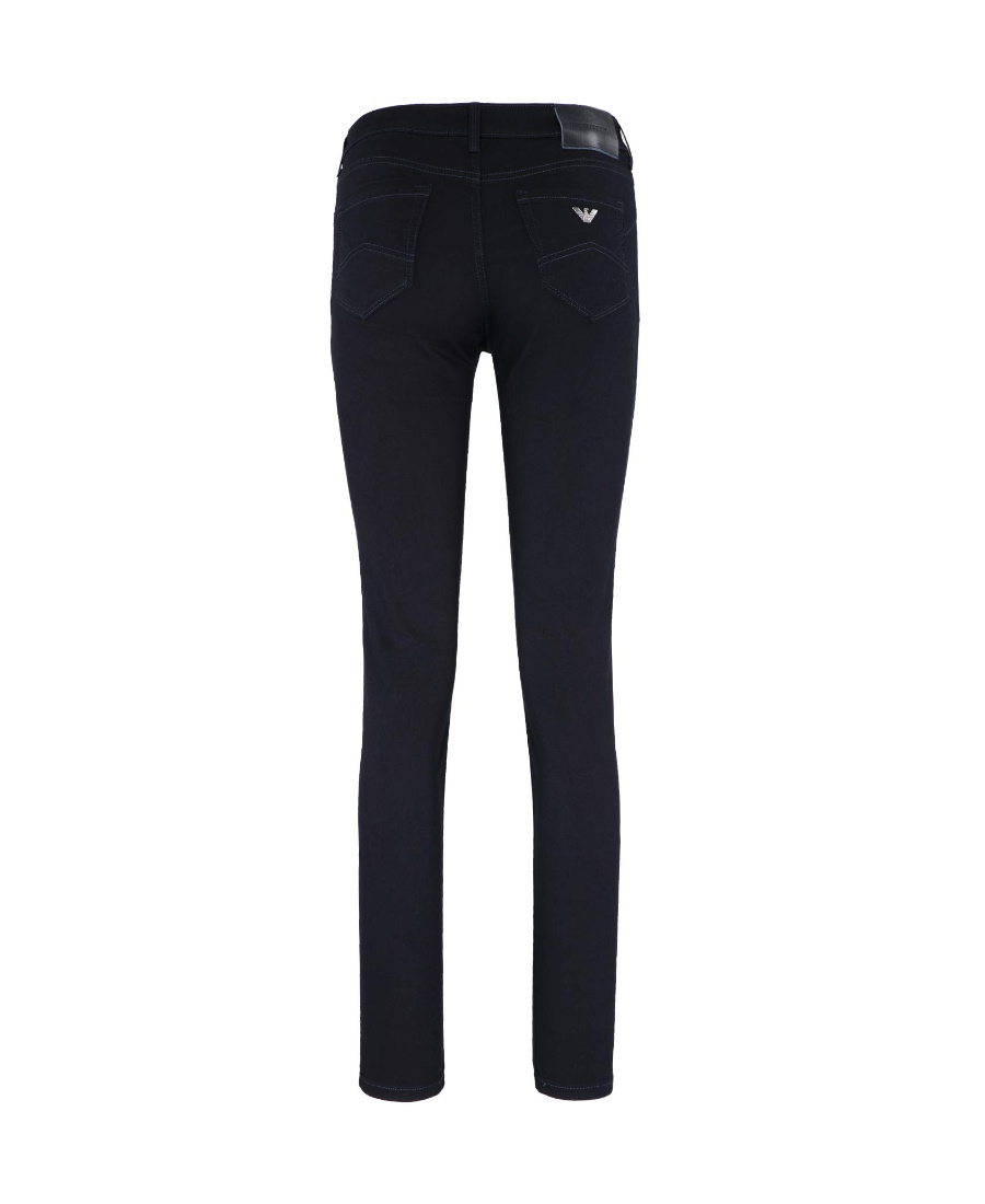 Emporio Armani Logo Jeans In Black