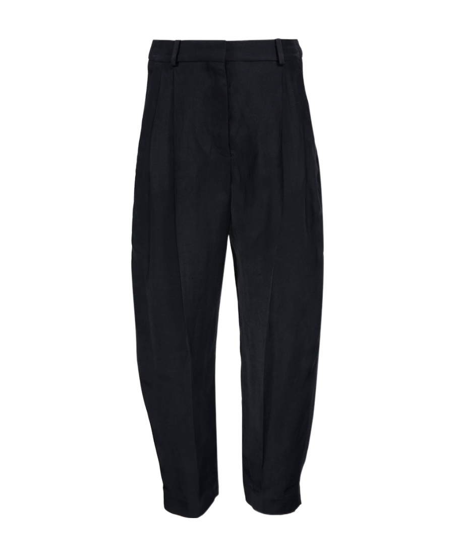 Stella Mccartney Pressed-crease Tapered Trousers In Black