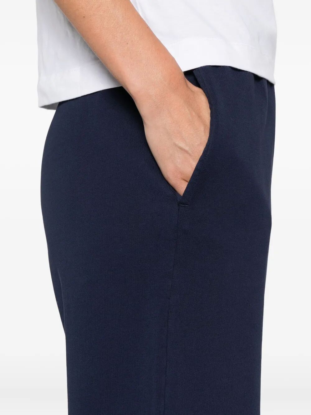 Pinko Logo-embroidered Cuffed Track Pants In Blue