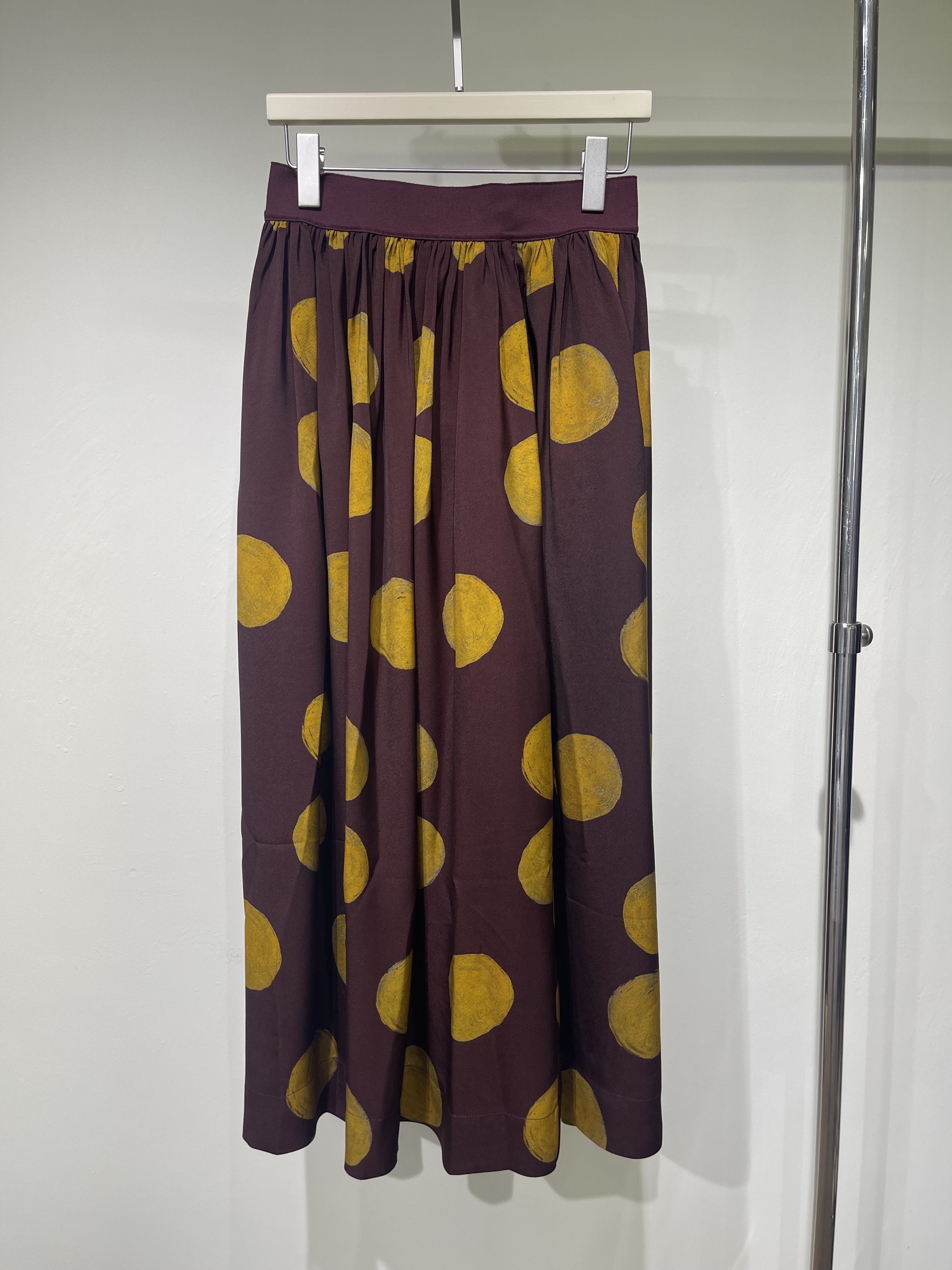 Uma Wang Wave Dot Pattern Skirt In Black
