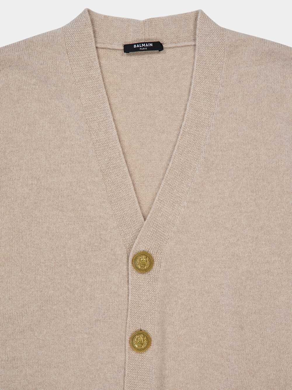 Balmain Button-up Cardigan In Neutral