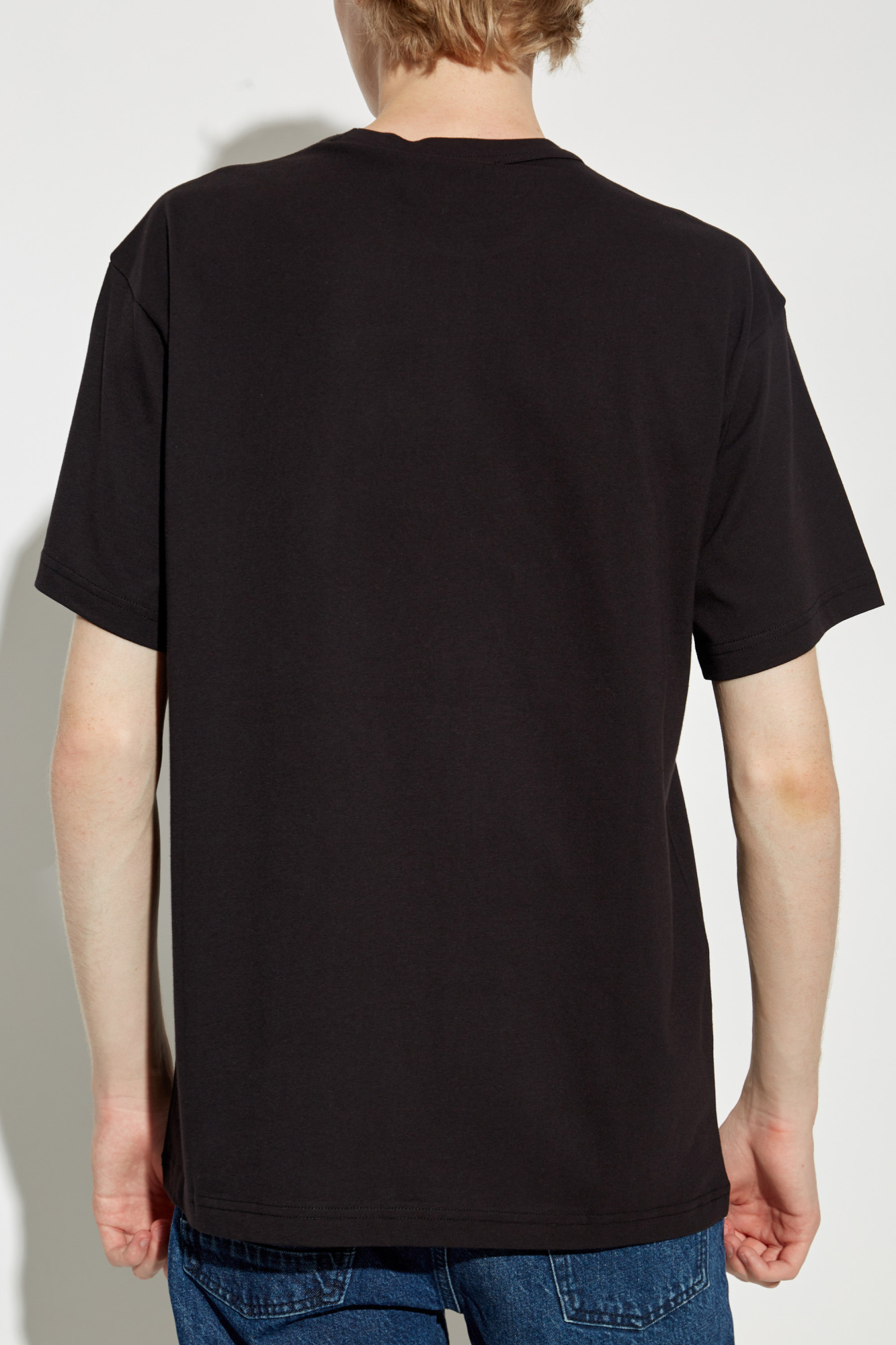 Shop Versace Jeans Logo T-shirt In Black